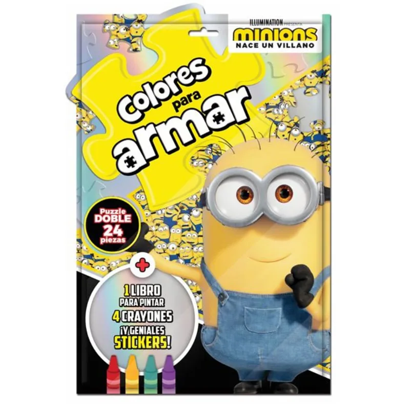 Libro Minions colores para armar