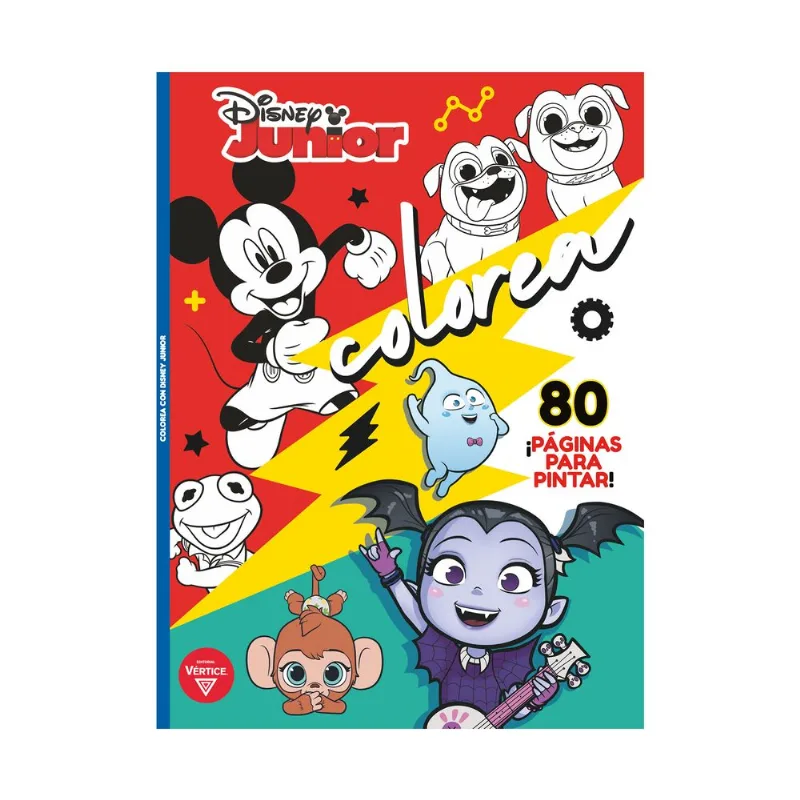 Libro Disney junior colorea 80 paginas de Disney