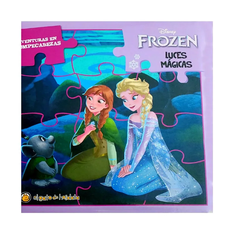 Libro Frozen luces mágiacas. Puzzle