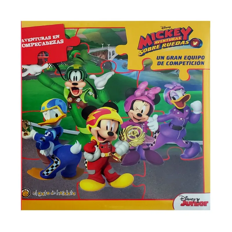 Libro Mickey Aventuras sobre ruedas. Puzzle