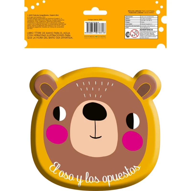 Libro El oso y los opuestos – Libro de baño