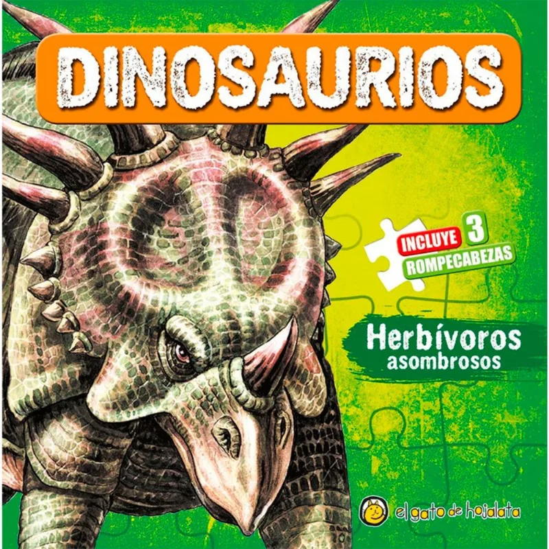 Libro Dinosaurios Herbívoros asombrosos – Dino Rompecabezas