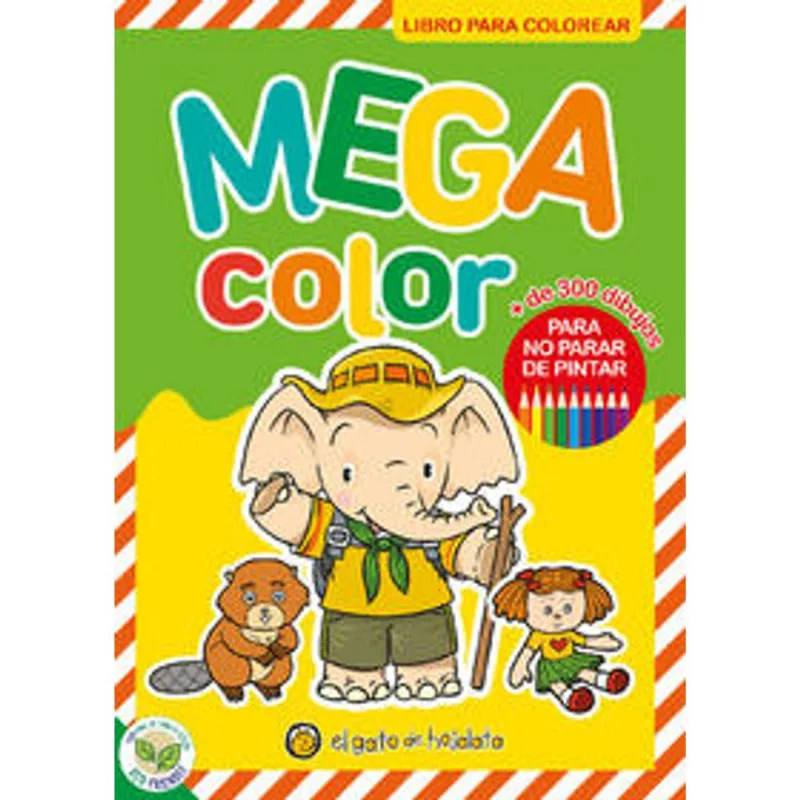 Mega color: 300 Ilustraciones para Colorear y Despertar la Creatividad Infantil Mega color