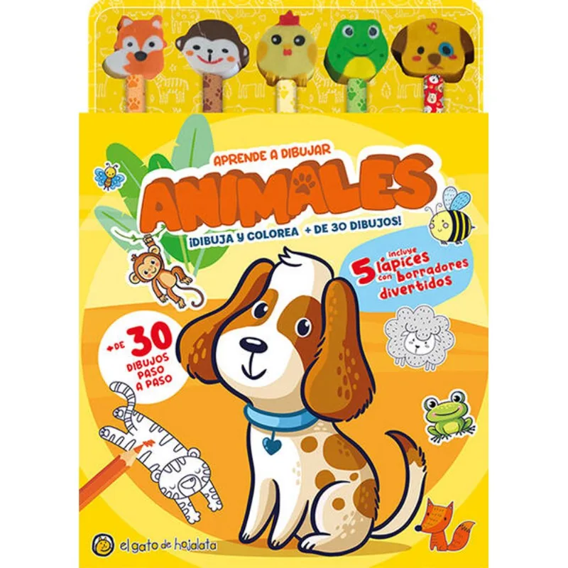 Aprende a dibujar animales ( Lapices y gomitas )