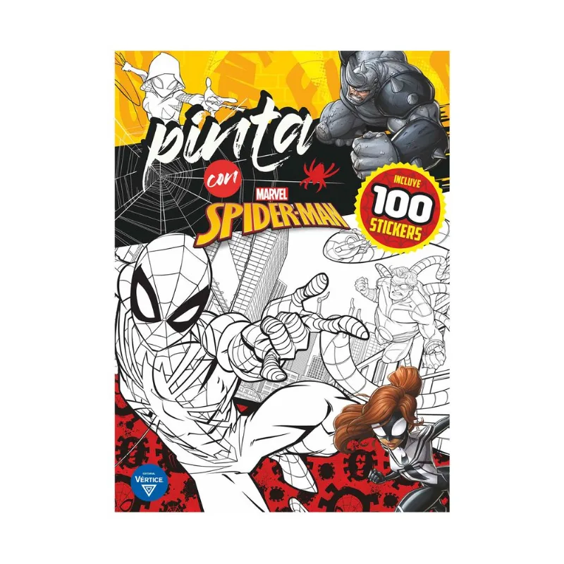 Libro Pinta con Spiderman de Marvel