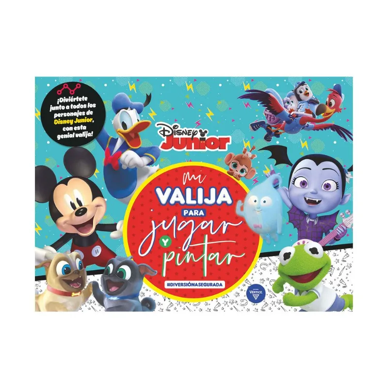 Libro Disney Junior mi valija para jugar y pintar de Disney