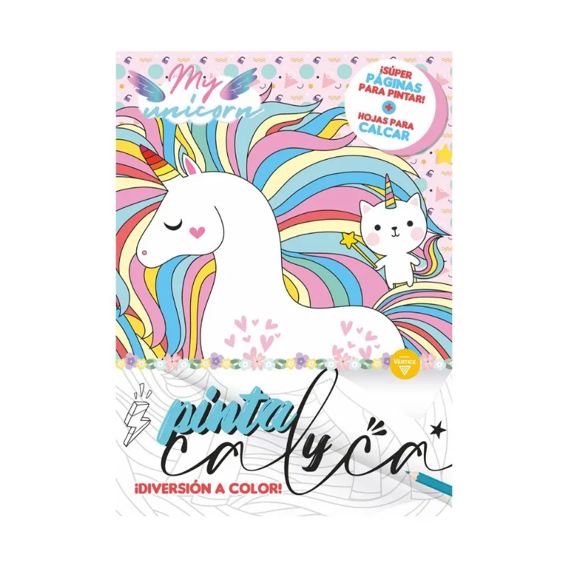 Libro Unicornios pinta y calca 3