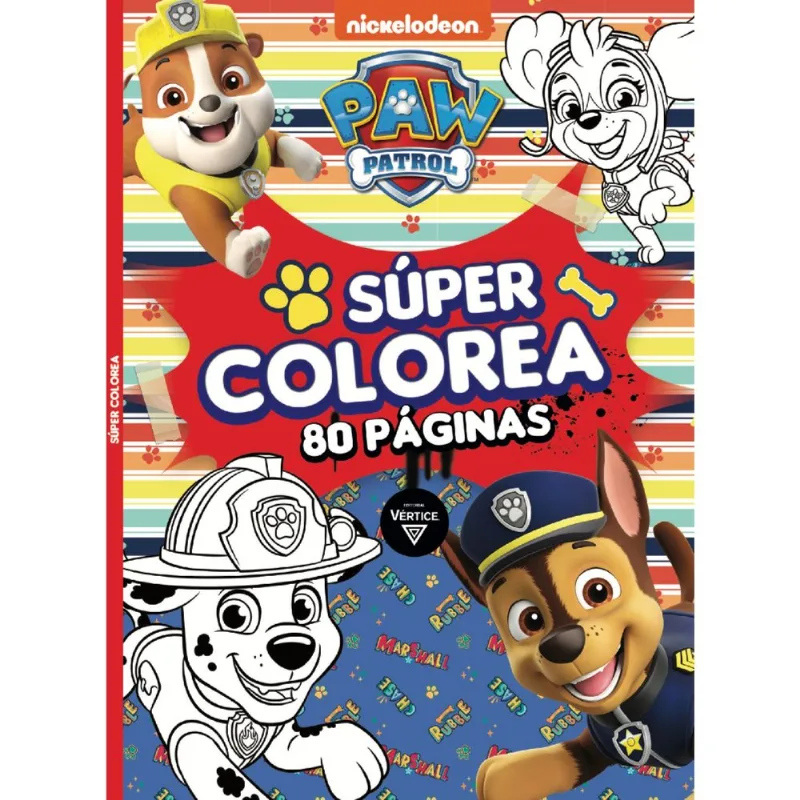 Libro Paw Patrol súper colorea de Nickelodeon