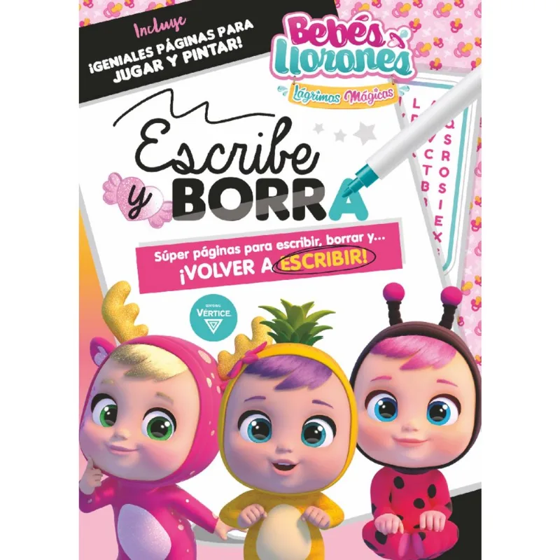 Libro Bebés Llorones Escribe y borra