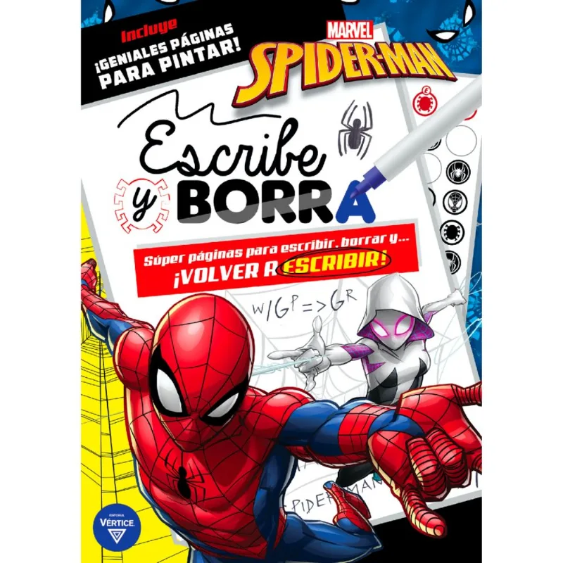 Libro Spiderman Escribe y borra de Marvel