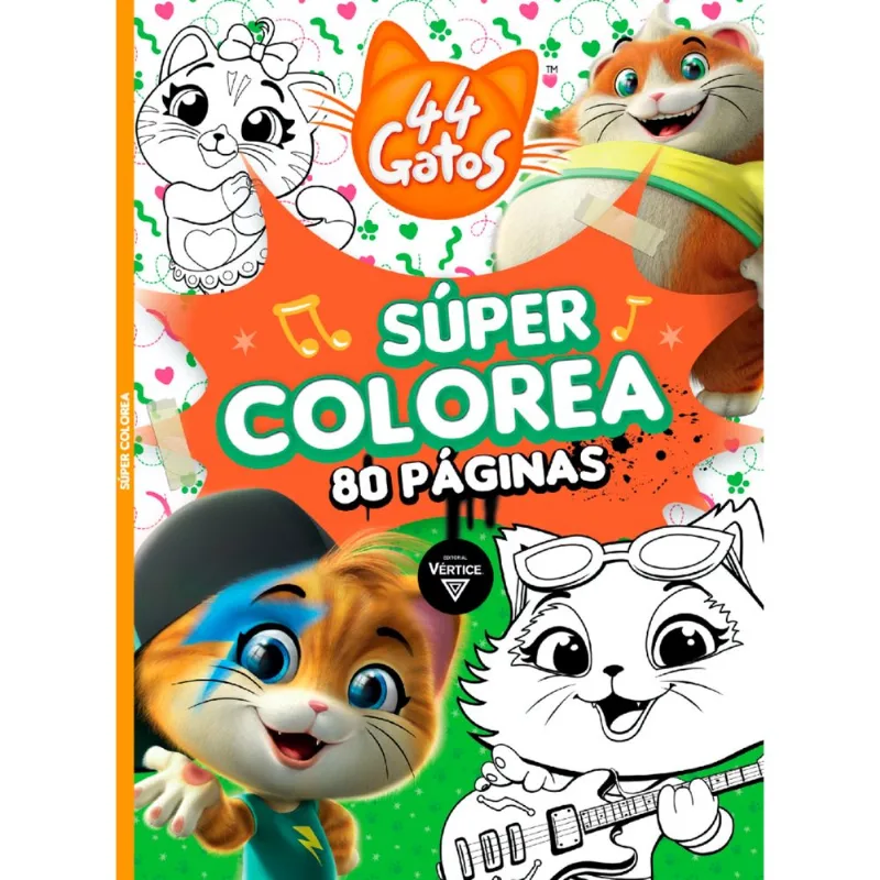 Libro 44 Gatos súper colorea