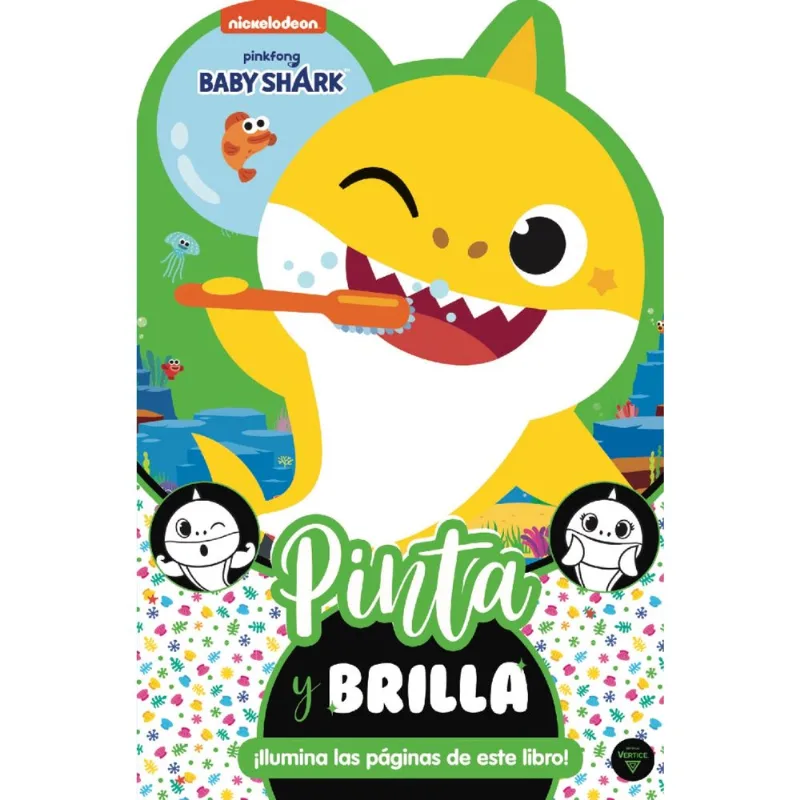 Libro Baby Shark pinta y brilla de Nickelodeon