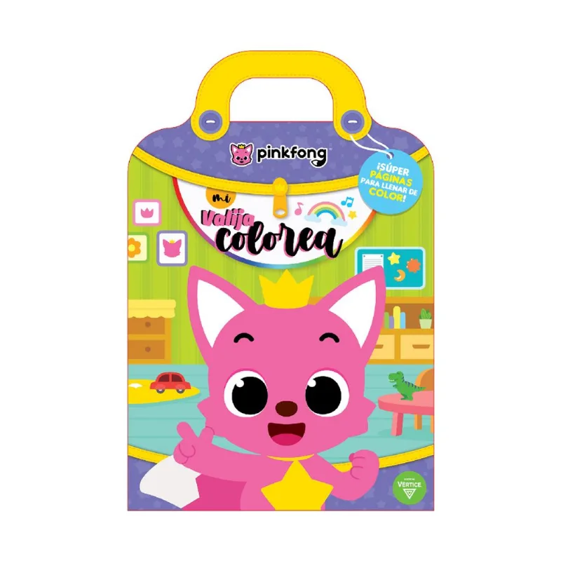 Libro Pink Fong valija colorea