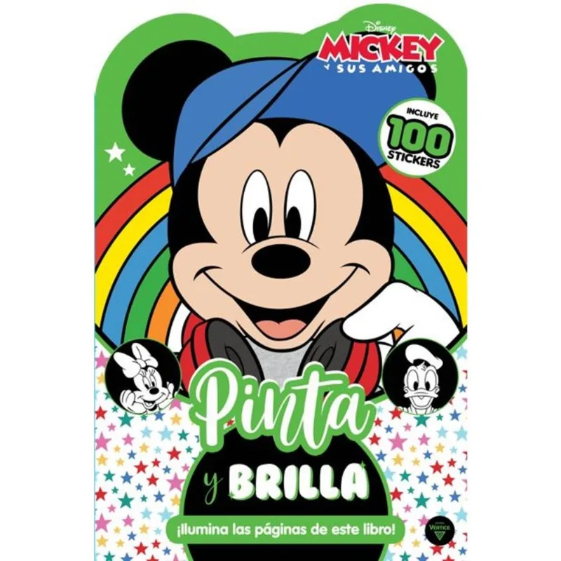 Libro mickey-pinta y brilla