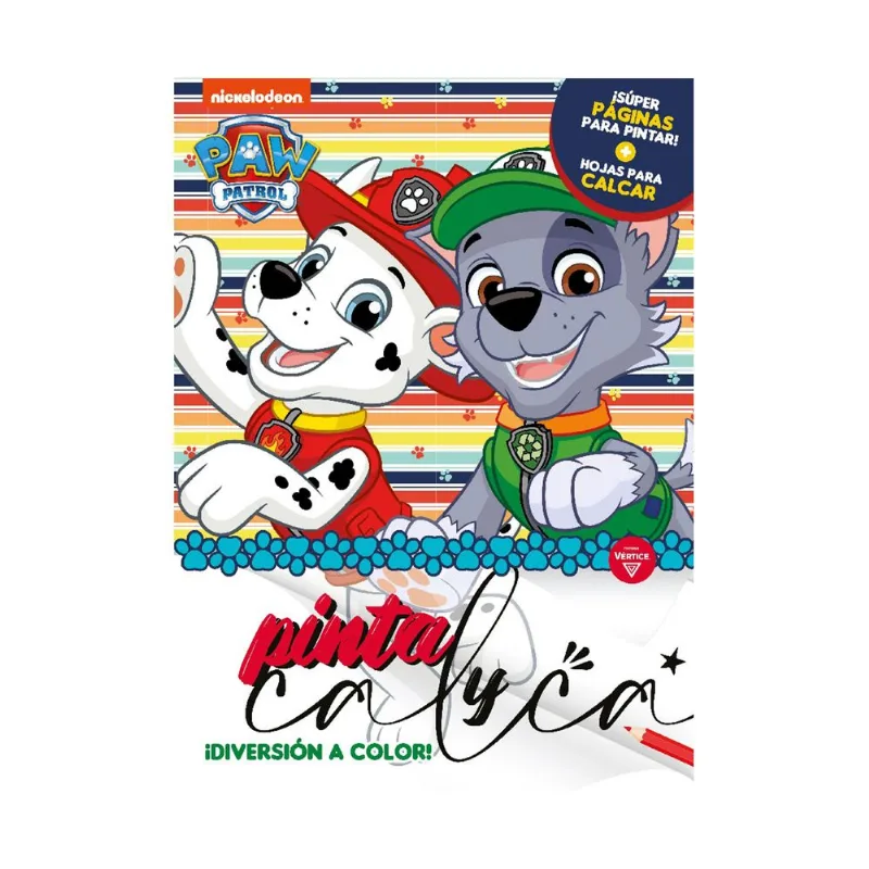 Libro Paw patrol pinta y calca 4 de Nickelodeon
