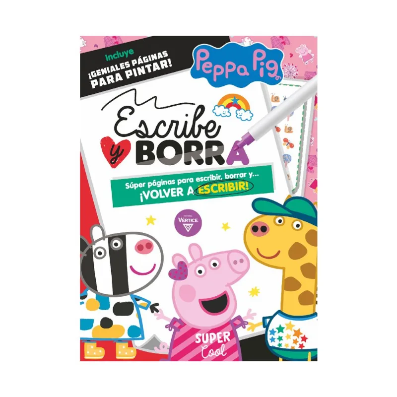 Libro Peppa escribe y borra
