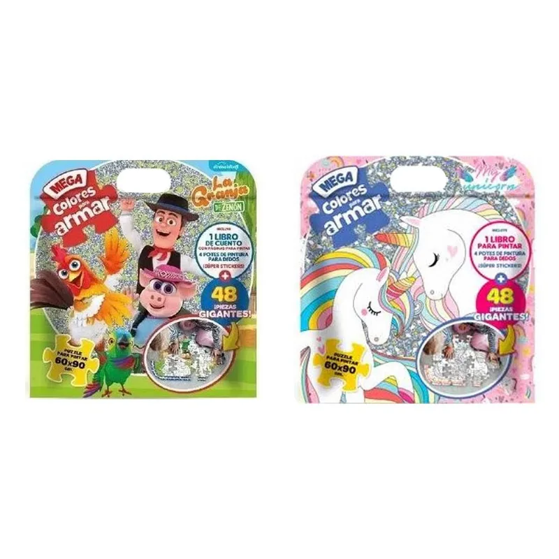 Libro Col. Mega Colores P/armar 2 Vertice X 1 U