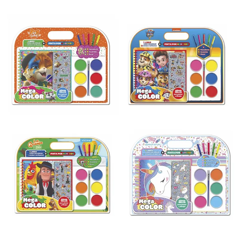 Libro Col. Super Acuarelas, 6 Tituos-vertice
