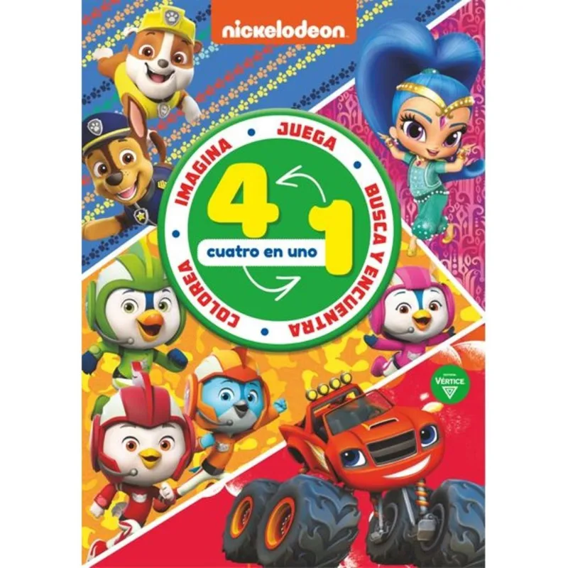 Libro nickelodeon-juega 4 en 1