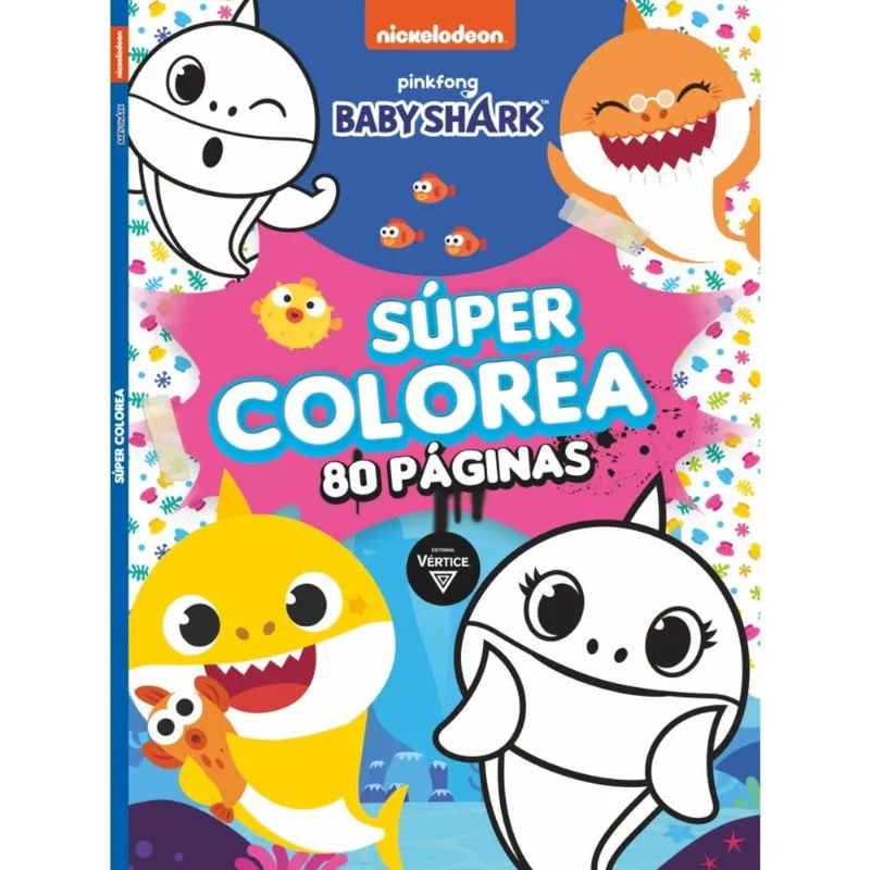 Libro Baby Shark súper colorea