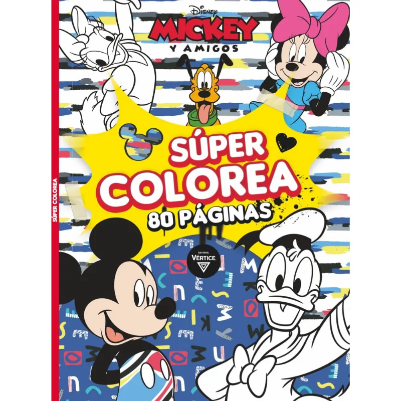 Libro Mickey Super Colorea con 80 pags.