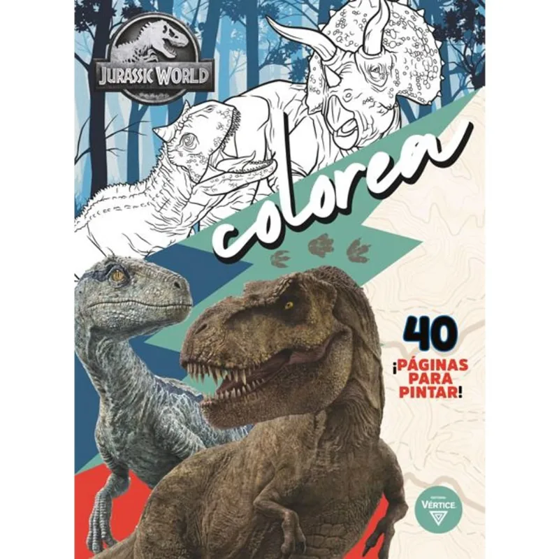 Libro Jurassic World colorea
