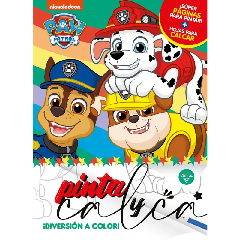 Libro Paw Patrol pinta y calca