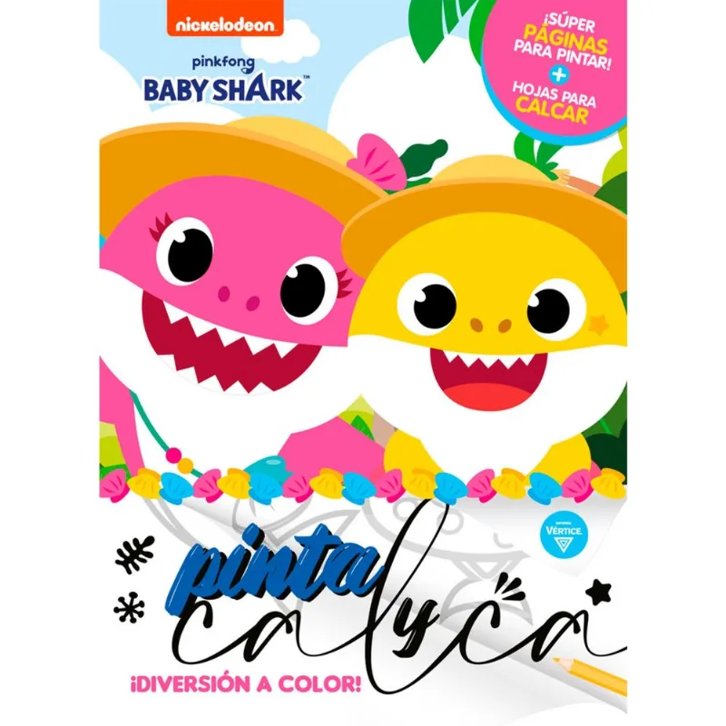 Libro Baby Shark pinta y calca