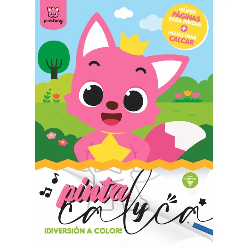 Libro Pinkfong pinta y calca