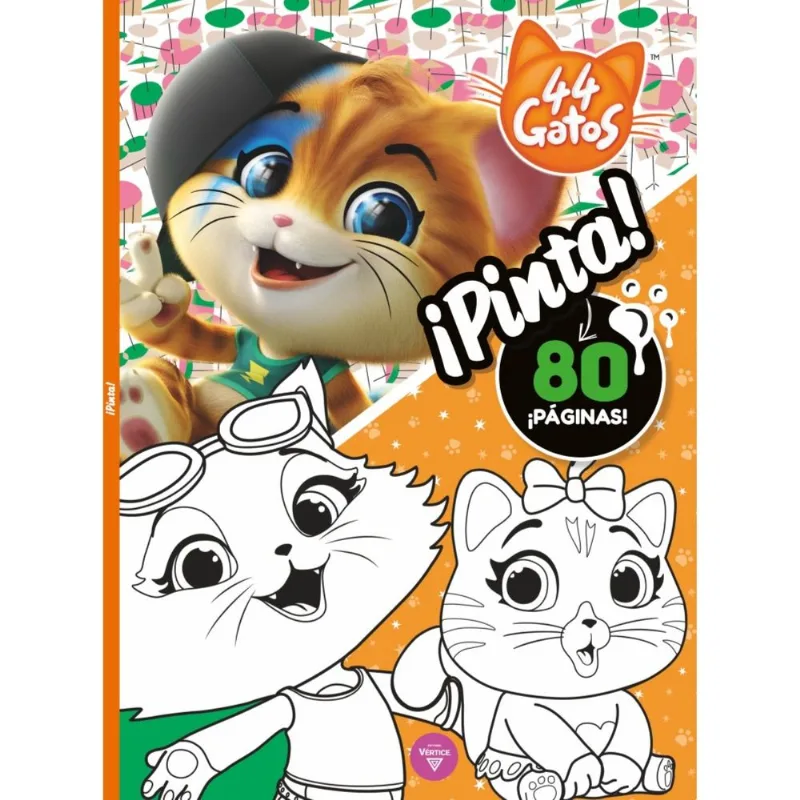 Libro 44 gatos-pinta con 80 páginas