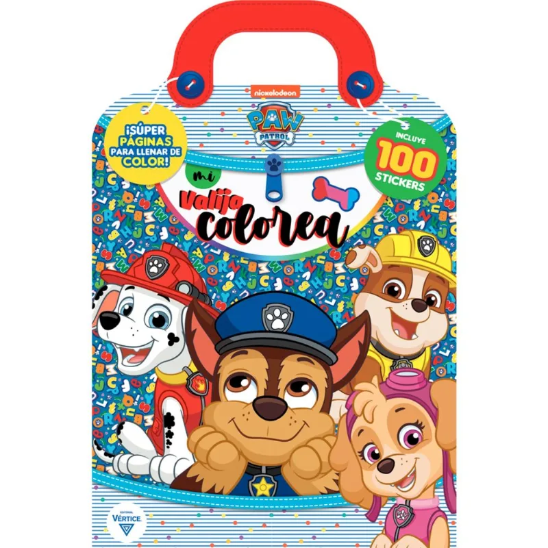 Libro Paw Patrol mi valija colorea