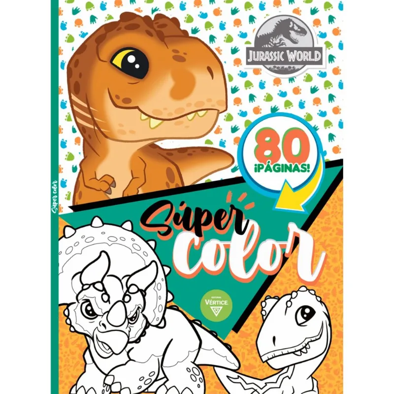 Libro Jurassic World súper colorea