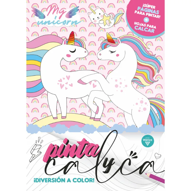 Libro Unicornios pinta y calca 6