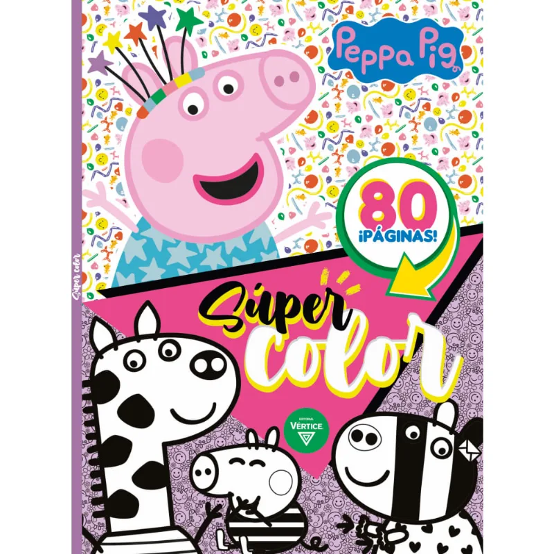 Libro Peppa súper color con 80 páginas