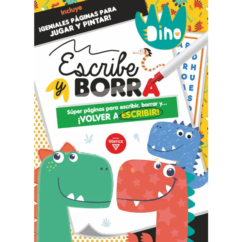 Libro Dino escribe y borra