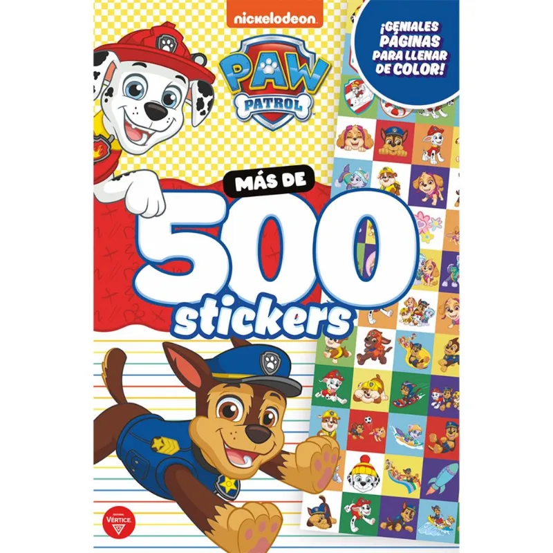 Libro paw patrol-Más de 500 stickers