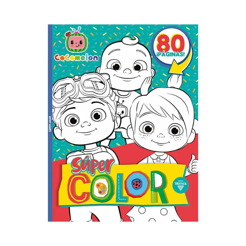 Libro para Colorear Cocomelon 80 Páginas Vértice Libro Cocomelon-mega Color Vertice