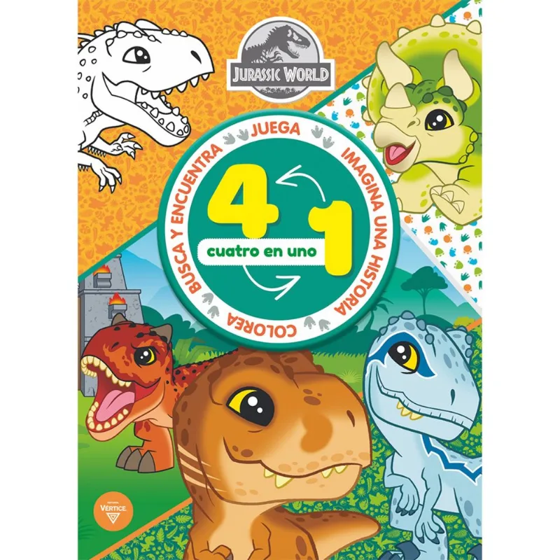 Libro Jurassic world-4 en 1