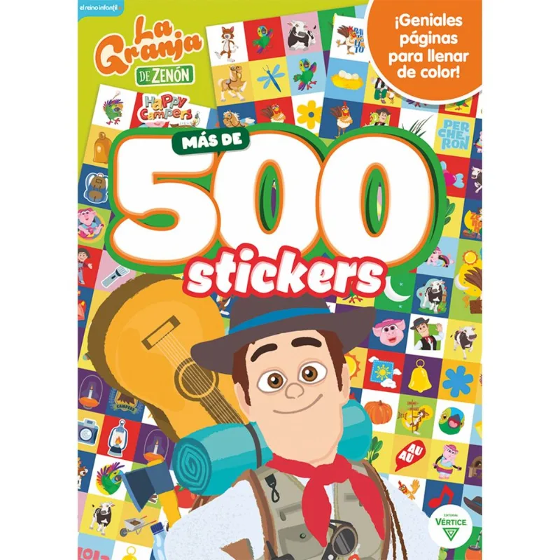 Libro Reino Infantil-500 Stickers P/Colorear