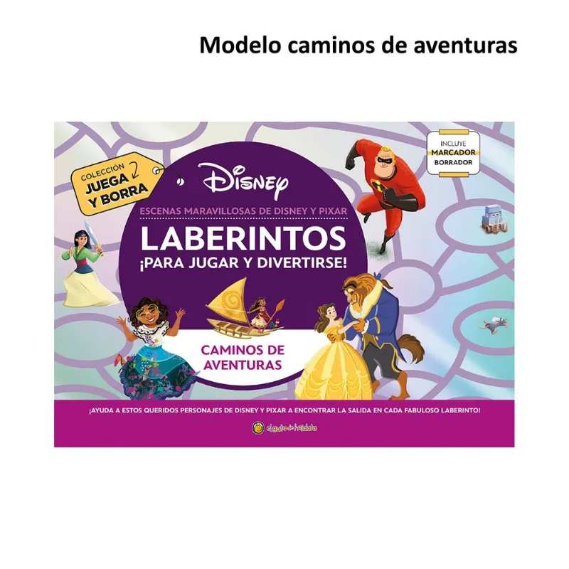 Libro para colorear juega y borra laberintos (Modelos Surtidos)