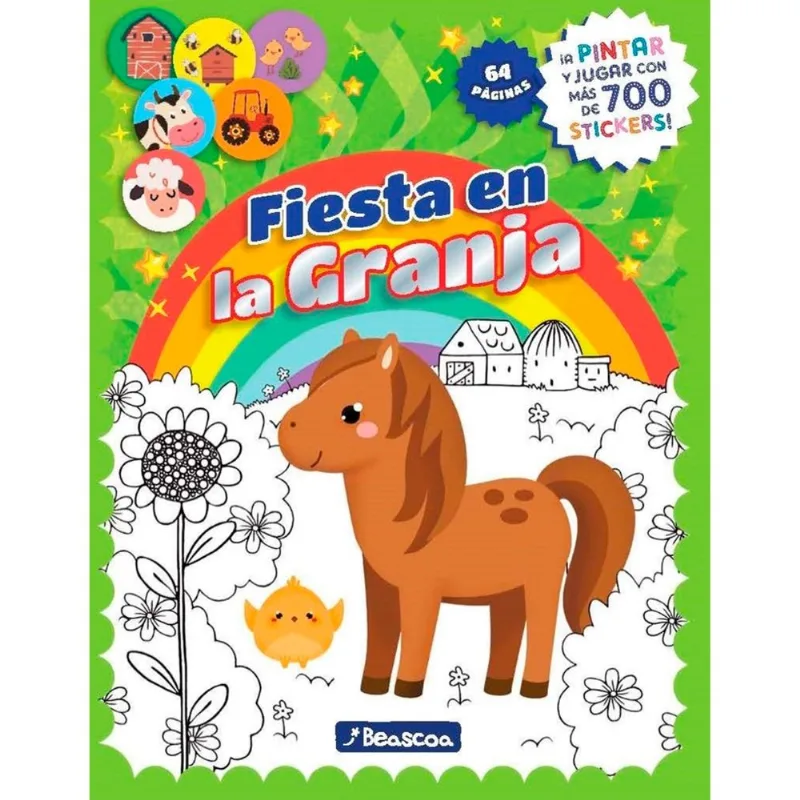 Libro Animales de la granja. Fiesta de stickers