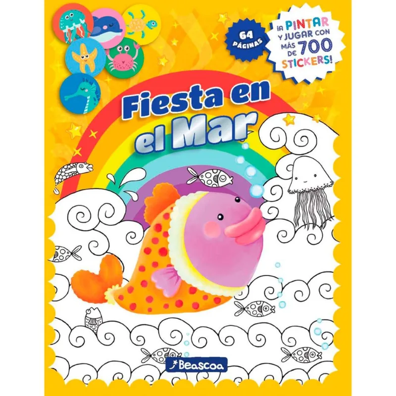 Libro Animales del mar. Fiesta de stickers