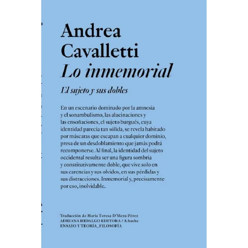 LO INMEMORIAL - ANDREA CAVALLETTI LO INMEMORIAL