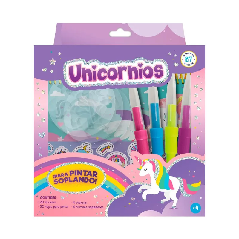 Libro sopladores spray unicornios
