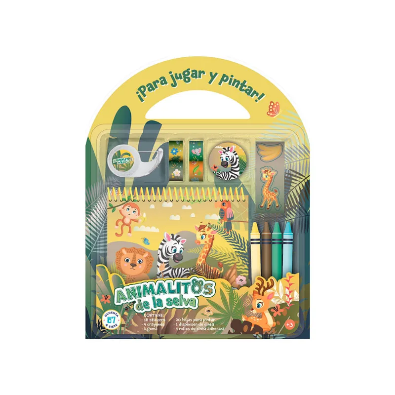Para Jugar Y Pintar Animalitos De La Selva