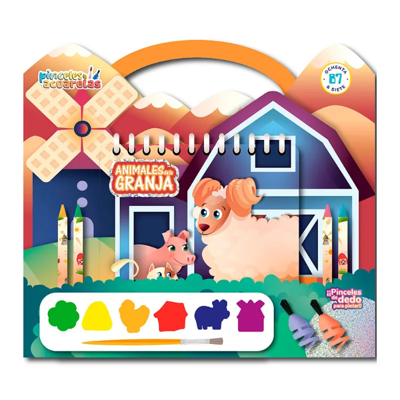 Libro Acuarelas - Animales Granja