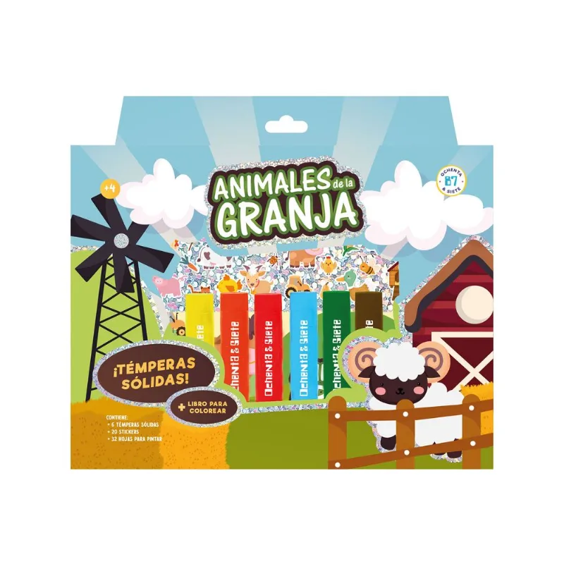 Libro temperas solidas granja