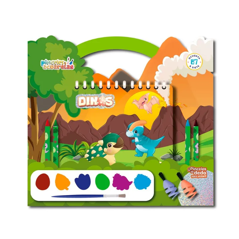 Libro acuarelas dinosaurios