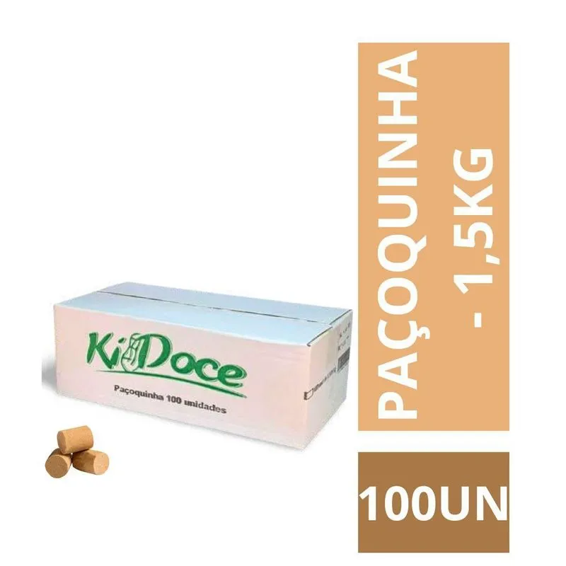 Paçoquinha Paçoca Mini Rolha Rolinha Kidoce 100 Unidades