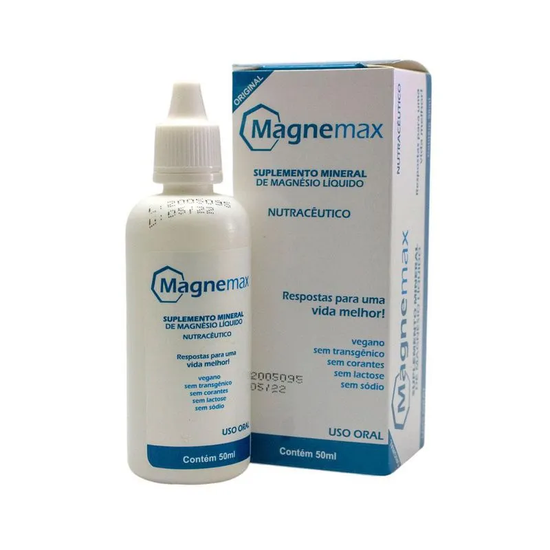 Kit 3 Cloreto De Magnésio Gotas Magnemax Nutracêutico 50ml